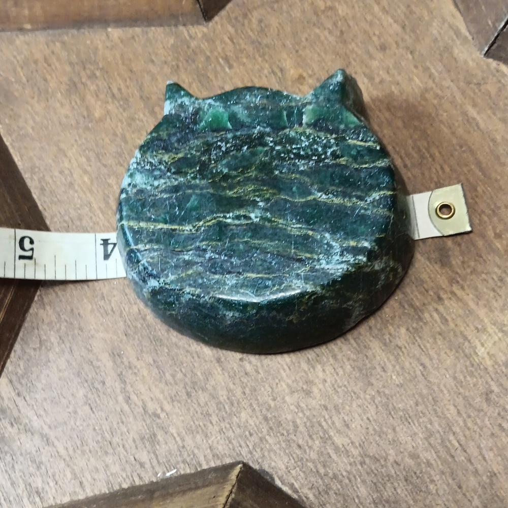 Green Cat-Shaped Stone Dish - Picture 2 of 5